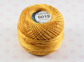 Пряжа "Gamma" Ирис 100% хлопок 10 г 82 м №0019 св.оранжевый