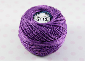 Пряжа "Gamma" Ирис 100% хлопок 10 г 82 м №0112 яр.сиреневый