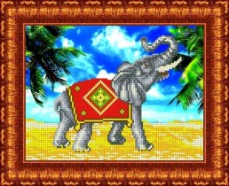 Схема для вышивки бисером КБЖ-4008 Слон