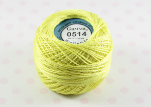 Пряжа "Gamma" Ирис 100% хлопок 10 г 82 м №0514 лимонный