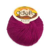 Пряжа ADELIA " KATTY" 100% шерсть 10 * 50г 150 м №23 малиновый. Цена за упаковку 10 шт