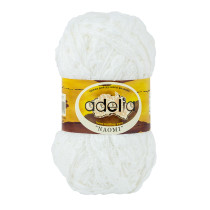 Пряжа ADELIA " NAOMI" 100% акрил 5 * 100 г 24 м №01 БЕЛЫЙ. Цена за упаковку 5 шт