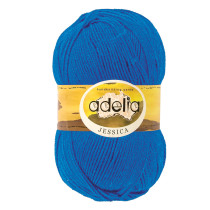 Пряжа ADELIA " JESSICA" 67% шерсть, 33% полиэстер 5 * 100 г 260 м №09 яр. голубой. Цена за упаковку 5 шт