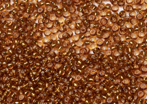 Бисер Чехия круглый 10/0 50г 17090 тёмно-золотистый