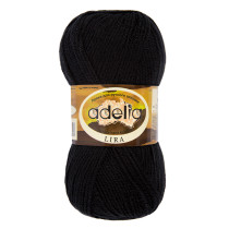 Пряжа ADELIA " LIRA" 100% акрил 10 * 50г 200 м №02 черный. Цена за упаковку 10 шт