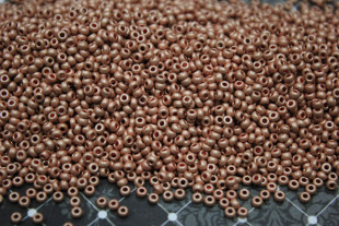 Бисер Чехия круглый 10/0 500г 18589m медный матовый