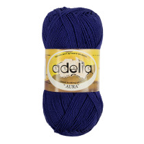 Пряжа ADELIA " AURA" 100% акрил 10 * 50г 250 м №075 т. синий. Цена за упаковку 10 шт