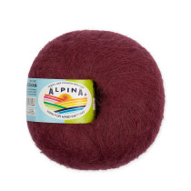 Пряжа ALPINA " MEGHAN" 73% кид мохер, 27% нейлон 4 * 50г 390 м №14 бордовый. Цена за упаковку 4 шт