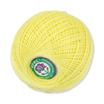 Пряжа ПНК Кирова " Ирис" 100% мерсеризованный хлопок 25 г 150 м №0204 св. желтый. Цена за упаковку 20 шт
