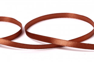 Лента атласная 6 мм ( 1/ 4 ") " Gamma" №037 св. коричневый