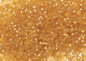 Бисер Чехия круглый 10/0 500г 17050m золотистый матовый