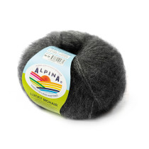 Пряжа ALPINA " LUCKY MOHAIR" 60% кид мохер, 40% акрил 10 * 50г 150 м №08 т. серый меланж. Цена за упаковку 10 шт