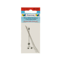" Gamma" Иглы гибкие бисерные с бол. ушком сталь NC- 302 d 0. 35 мм 5 шт d 0. 35 мм