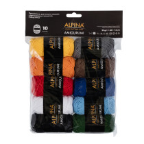 Пряжа ALPINA " AMIGURUMI" 100% хлопок 10 х 25 г 62 м Set №03
