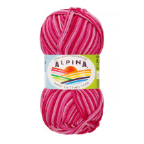 Пряжа ALPINA "KATRIN" 100% мерсеризованный хлопок 10 * 50г 140 м №039 св.розовый-т.розовый-малиновый. Цена за упаковку 10 шт
