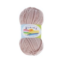 Пряжа ALPINA "HOLLY MELANGE" 100% мерсеризованный хлопок 10 * 50г 200 м №12 бежево-розовый/т.бежево-розовый. Цена за упаковку 10 шт