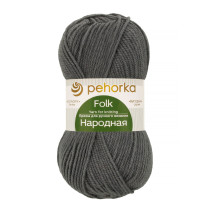 Пряжа Пехорская ПТ " Народная" Шерсть- 30%, Акрил- 70% 100 г 220 м №393 св. маренго. Цена за упаковку 5 шт