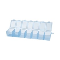  Контейнер для бисера пластик T- 35 голубой\ прозрачный