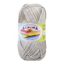 Пряжа ALPINA "HOLLY MELANGE" 100% мерсеризованный хлопок 10 * 50г 200 м №11 св.серо-бежевый/серо-бежевый. Цена за упаковку 10 шт