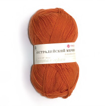 Пряжа Пехорская ПТ " Австралийский меринос" 95% мериносовая шерсть, 5% акрил 100 г 400 м №189 ярко- оранжевый. Цена за упаковку 5 шт
