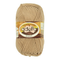 Пряжа ADELIA " HAPPY" 100% акрил 10 * 50г 128 м №03 бежевый. Цена за упаковку 10 шт