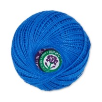 Пряжа ПНК Кирова " Ирис" 100% мерсеризованный хлопок 25 г 150 м №2714 василёк. Цена за упаковку 20 шт