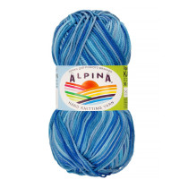 Пряжа ALPINA "KATRIN" 100% мерсеризованный хлопок 10 * 50г 140 м №9018 джинсовый-синий. Цена за упаковку 10 шт