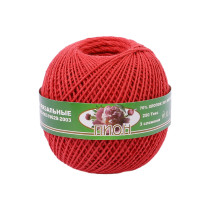 Пряжа ПНК Кирова " Пион" 70% хлопок, 30% вискоза 50 г 200 м №0703 красный. Цена за упаковку 6 шт