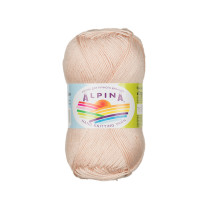 Пряжа ALPINA " ORGANICA" 80% хлопок, 20% лён 10 * 50г 170 м №04 кремовый. Цена за упаковку 10 шт