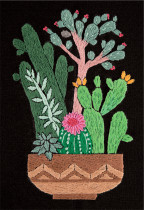 Набор для вышивания "PANNA" "Живая картина" JK-2134 "Кактусы в горшке"