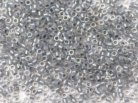 Бисер Япония MIYUKI Delica  11/0 5г DB-0081 темно-серый радужный с цветной линией