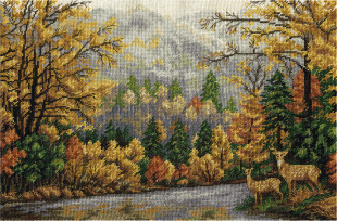 Набор для вышивания "PANNA" PS- 1763 ( ПС- 1763 ) " Оленья речка" 