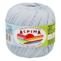 Пряжа ALPINA "LILY" 100% мерсеризованный хлопок 10 * 50г 175 м №080 бл.голубой. Цена за упаковку 10 шт