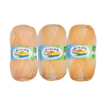 Пряжа ALPINA " ROMANTIC" 100% шерсть 5 * 100 г 300 м №04 св. персиковый- св. желтый. Цена за упаковку 5 шт