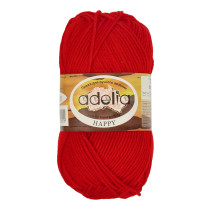 Пряжа ADELIA " HAPPY" 100% акрил 10 * 50г 128 м №15 красный. Цена за упаковку 10 шт