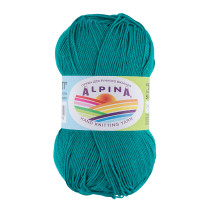 Пряжа ALPINA " SATI" 100% мерсеризованный хлопок 10 * 50г 170 м №343 бирюзовый. Цена за упаковку 10 шт
