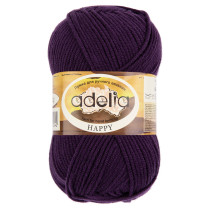 Пряжа ADELIA " HAPPY" 100% акрил 10 * 50г 128 м №20 т. фиолетовый. Цена за упаковку 10 шт