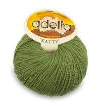 Пряжа ADELIA " KATTY" 100% шерсть 10 * 50г 150 м №20 зелёный. Цена за упаковку 10 шт