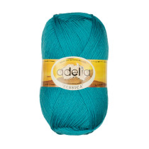 Пряжа ADELIA " JESSICA" 67% шерсть, 33% полиэстер 5 * 100 г 260 м №25 бирюзовый. Цена за упаковку 5 шт