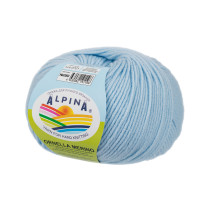 Пряжа ALPINA " ORNELLA MERINO" 100% мериносовая шерсть 10 * 50г 125 м №080 голубой. Цена за упаковку 10 шт