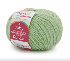 Пряжа из Троицка " Кроха" 80% акрил, 20% шерсть 10 * 50г 135 м №193 св. салат. Цена за упаковку 10 шт