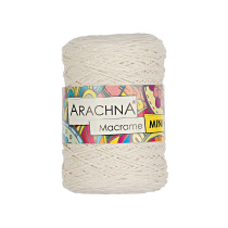 Пряжа ARACHNA " Macrame Mini" 80% хлопок, 20% полиэстер 4 * 250г 200 м №02 молочный. Цена за упаковку 4 шт