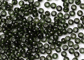 Бисер Чехия круглый 10/0 500г 50290 тёмно-зелёный