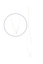 " Gamma" Иглы гибкие бисерные с шир. ушком сталь NC- 306 d 0. 3 мм 2 шт d 0. 3 мм