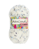 Пряжа ARACHNA "CONFETTI" 30% мохер, 30% акрил, 20% нейлон, 20% полиэстер 5 * 100 г 110 м №252 белый-голубой-синий. Цена за упаковку 5 шт