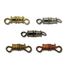  Замок для бус "винт-бочонок" DMB-01/5 14x4 мм 5 шт №03 под черный никель