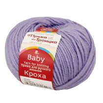 Пряжа из Троицка " Кроха" 80% акрил, 20% шерсть 10 * 50г 135 м №022 сирень. Цена за упаковку 10 шт