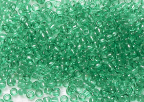 Бисер Япония круглый 11/0 250г 0072 зеленое стекло, прозрачный