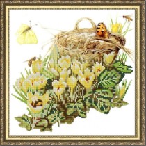 "Крокусы" Рисунок на ткани