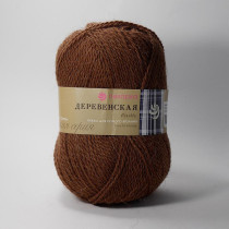 Пряжа Пехорская ПТ " Деревенская" 100% шерсть 100 г 250 м №513 кора. Цена за упаковку 10 шт